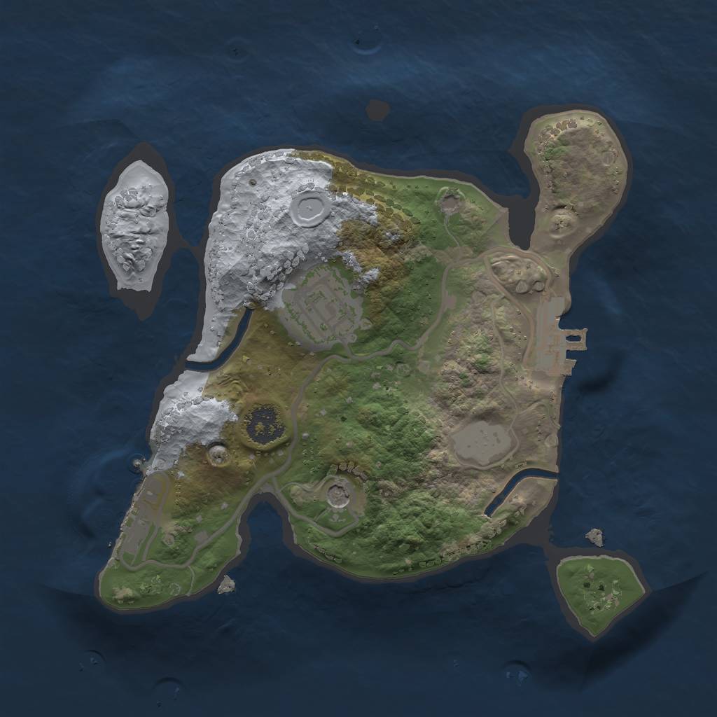 Rust Map: Procedural Map, Size: 2000, Seed: 2342782, 7 Monuments