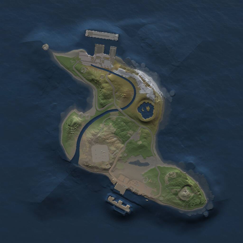 Rust Map: Procedural Map, Size: 1500, Seed: 1511863194, 3 Monuments