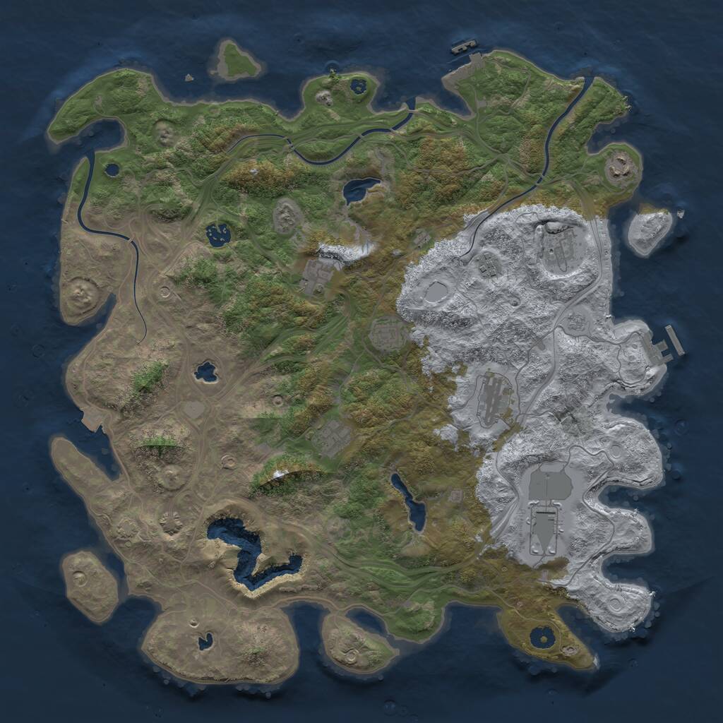 Rust Map: Procedural Map, Size: 4500, Seed: 103950945, 15 Monuments