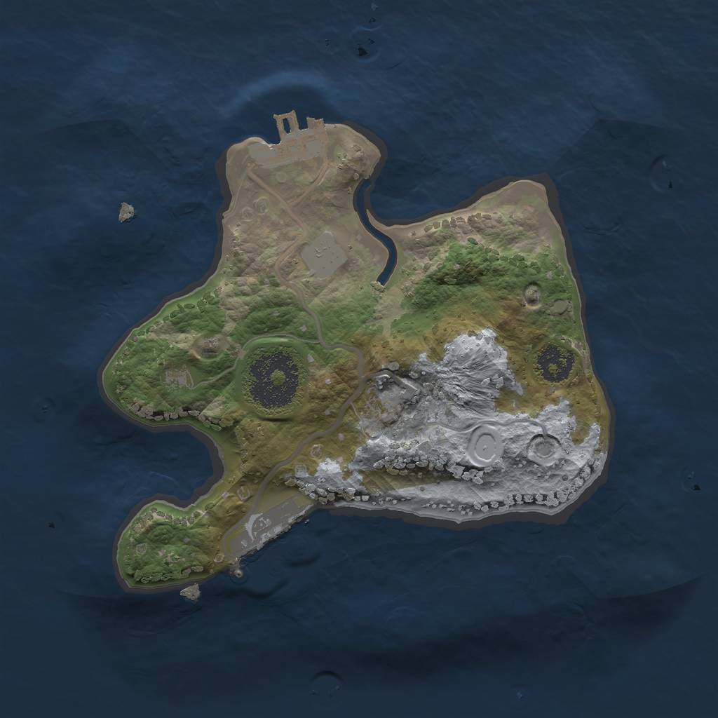 Rust Map: Procedural Map, Size: 2000, Seed: 20190614, 5 Monuments