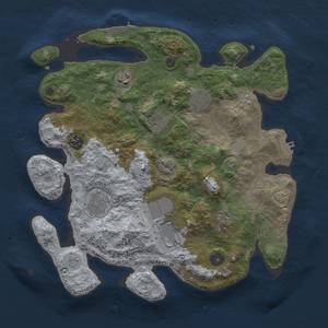 Thumbnail Rust Map: Procedural Map, Size: 3500, Seed: 9192, 16 Monuments