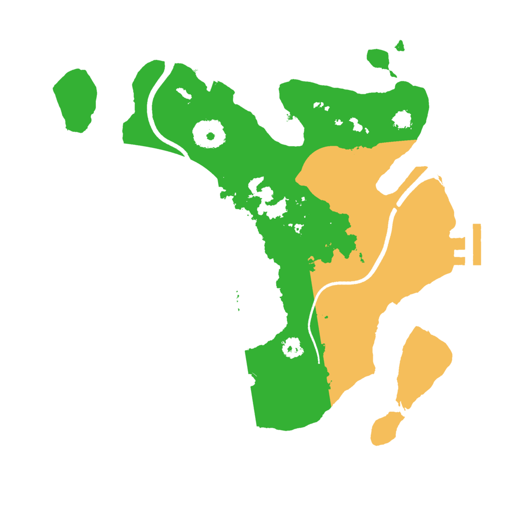 Biome Rust Map: Procedural Map, Size: 2500, Seed: 1518816220