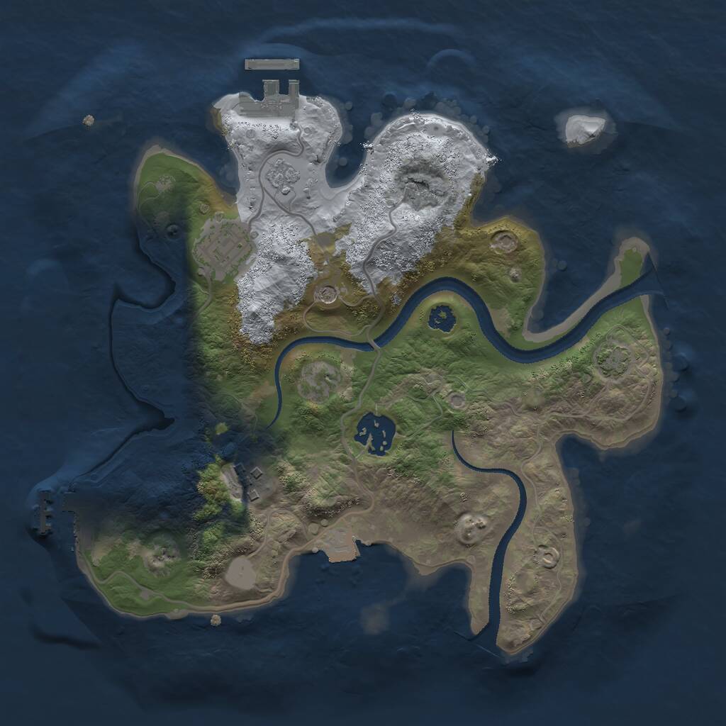 Rust Map: Procedural Map, Size: 2700, Seed: 250, 9 Monuments