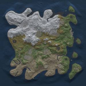 Thumbnail Rust Map: Procedural Map, Size: 3500, Seed: 81239475, 15 Monuments