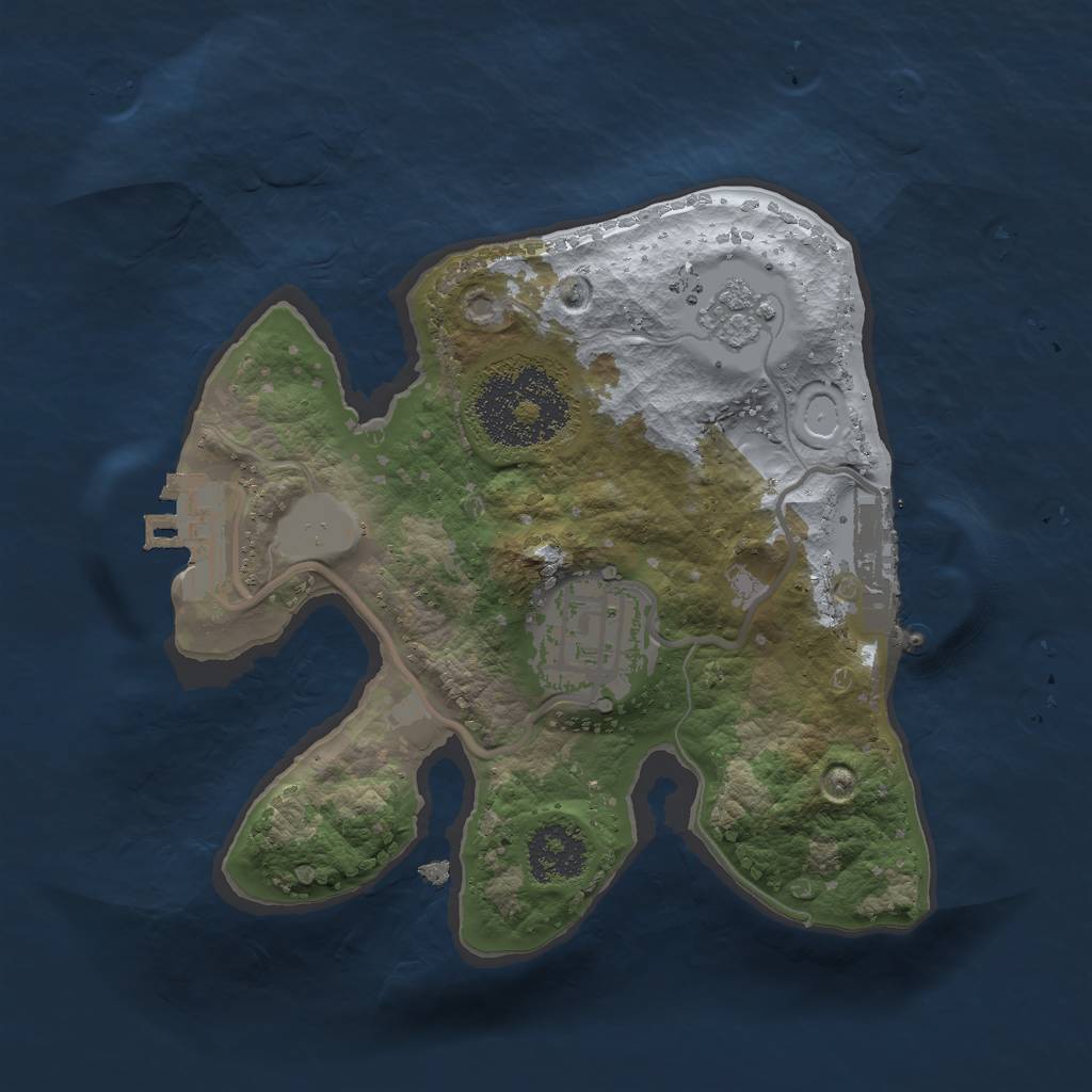 Rust Map: Procedural Map, Size: 1900, Seed: 501276236, 7 Monuments
