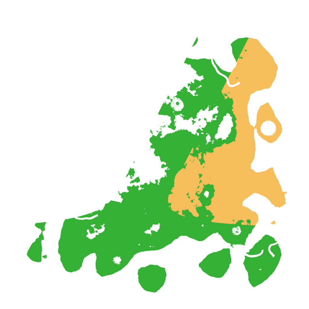 Biome Rust Map: Procedural Map, Size: 3600, Seed: 10205