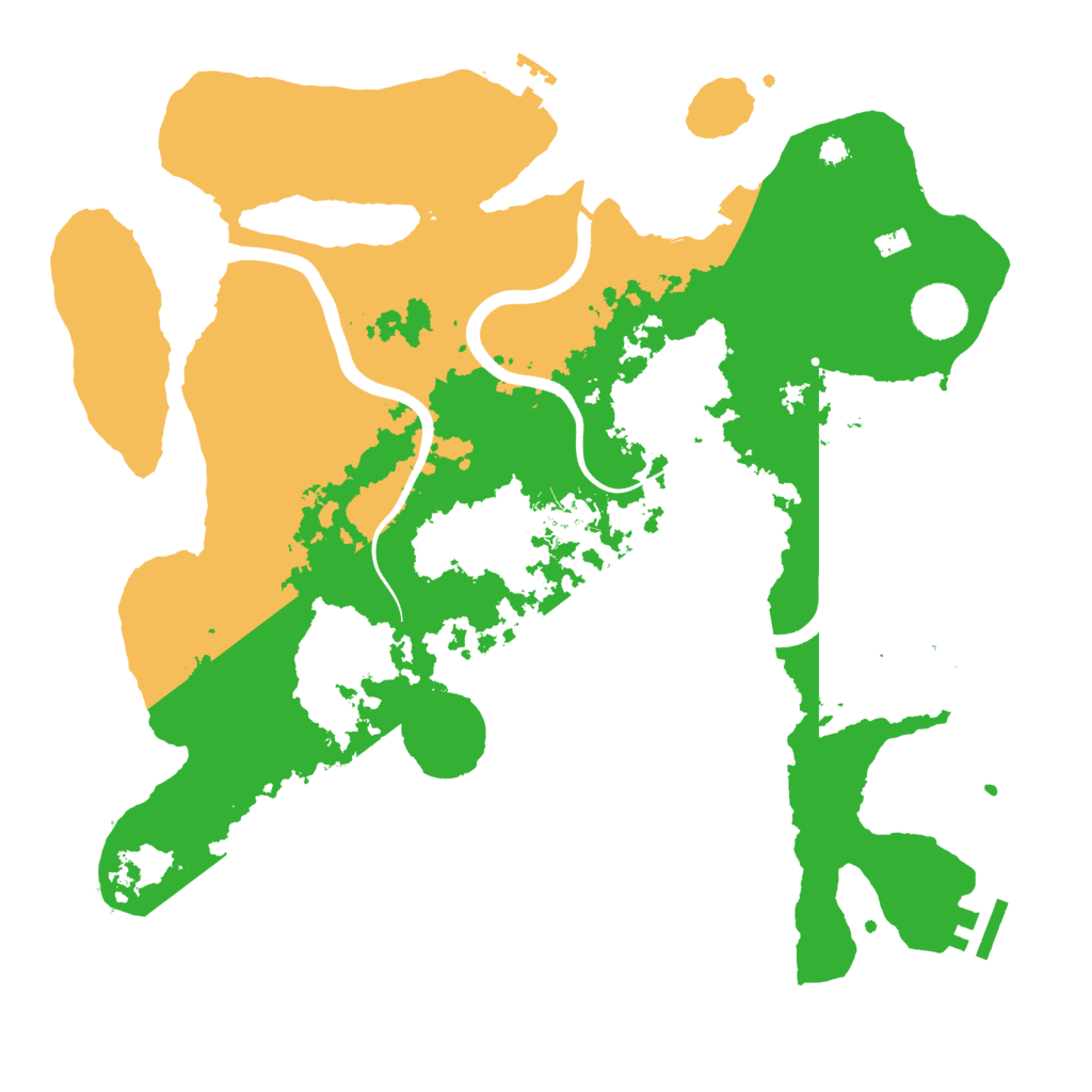 Biome Rust Map: Procedural Map, Size: 3600, Seed: 20205