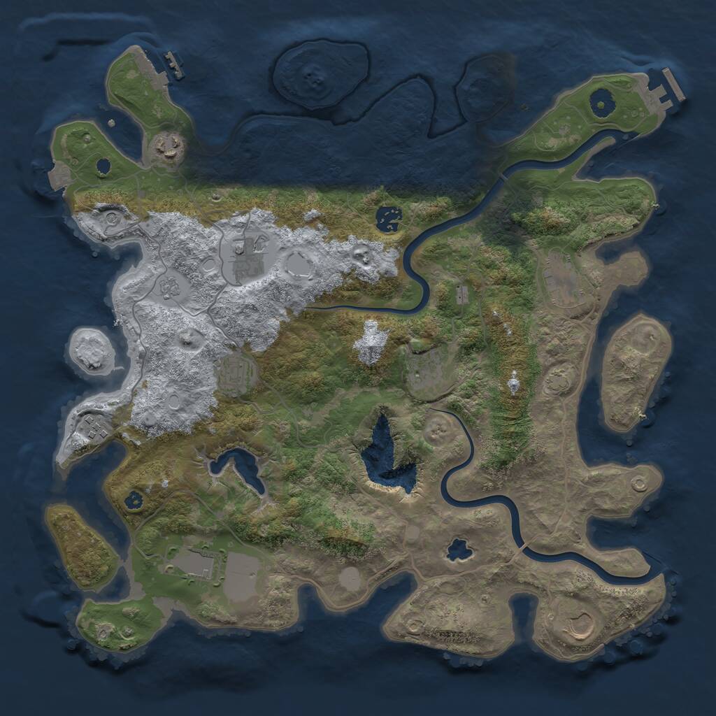 Rust Map: Procedural Map, Size: 4000, Seed: 320959946, 15 Monuments