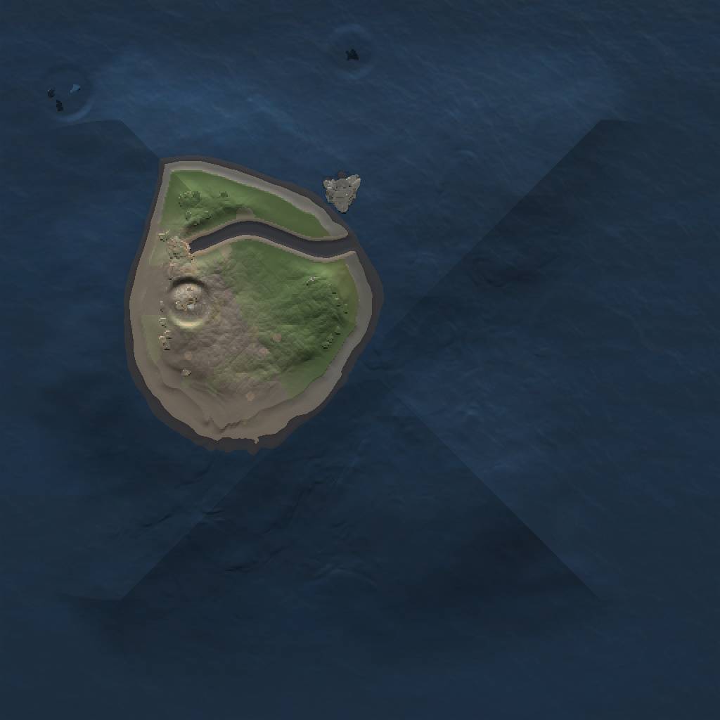 Rust Map: Procedural Map, Size: 1000, Seed: 1502447918, 3 Monuments