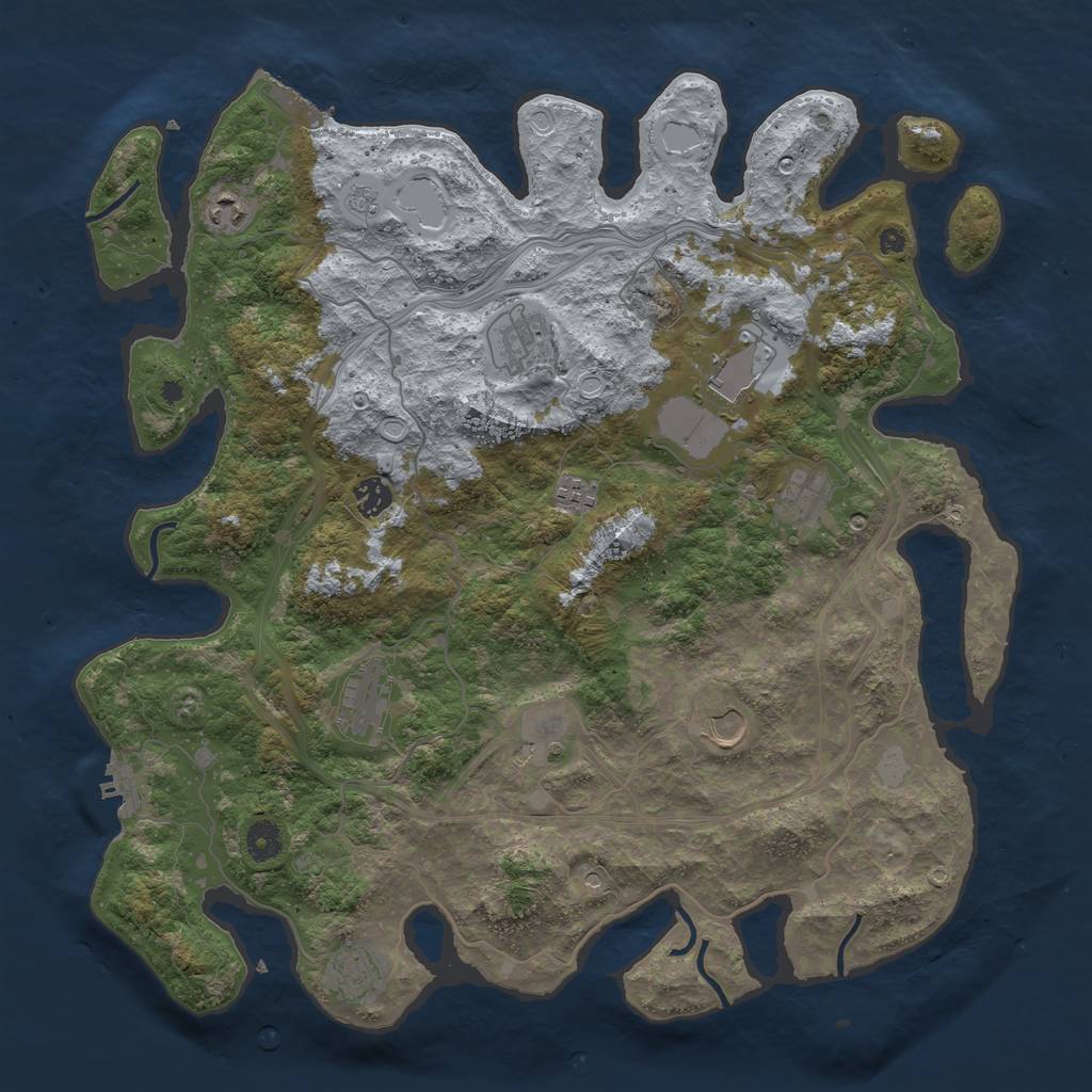Rust Map: Procedural Map, Size: 4250, Seed: 2362, 17 Monuments