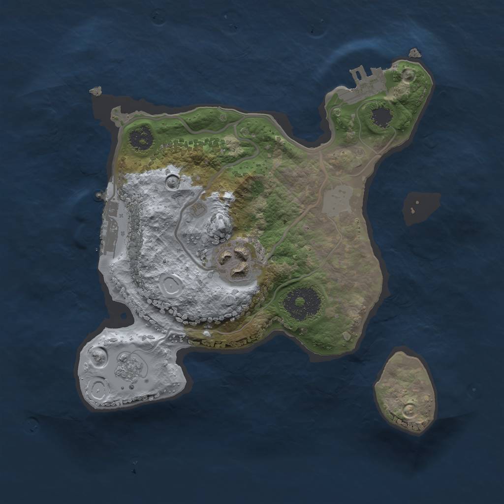 Rust Map: Procedural Map, Size: 2200, Seed: 314159234, 7 Monuments