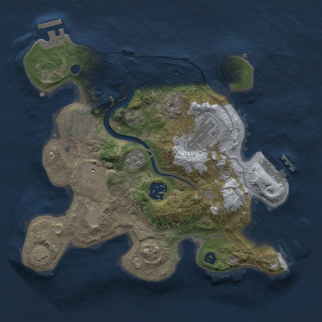 Rust Map: Procedural Map, Size: 2690, Seed: 1502447918, 10 Monuments