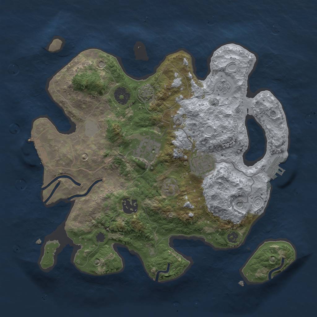 Rust Map: Procedural Map, Size: 2900, Seed: 943924, 11 Monuments