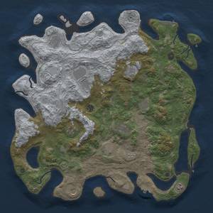 Thumbnail Rust Map: Procedural Map, Size: 4500, Seed: 735352028, 18 Monuments