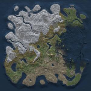 Thumbnail Rust Map: Procedural Map, Size: 4500, Seed: 735352028, 17 Monuments