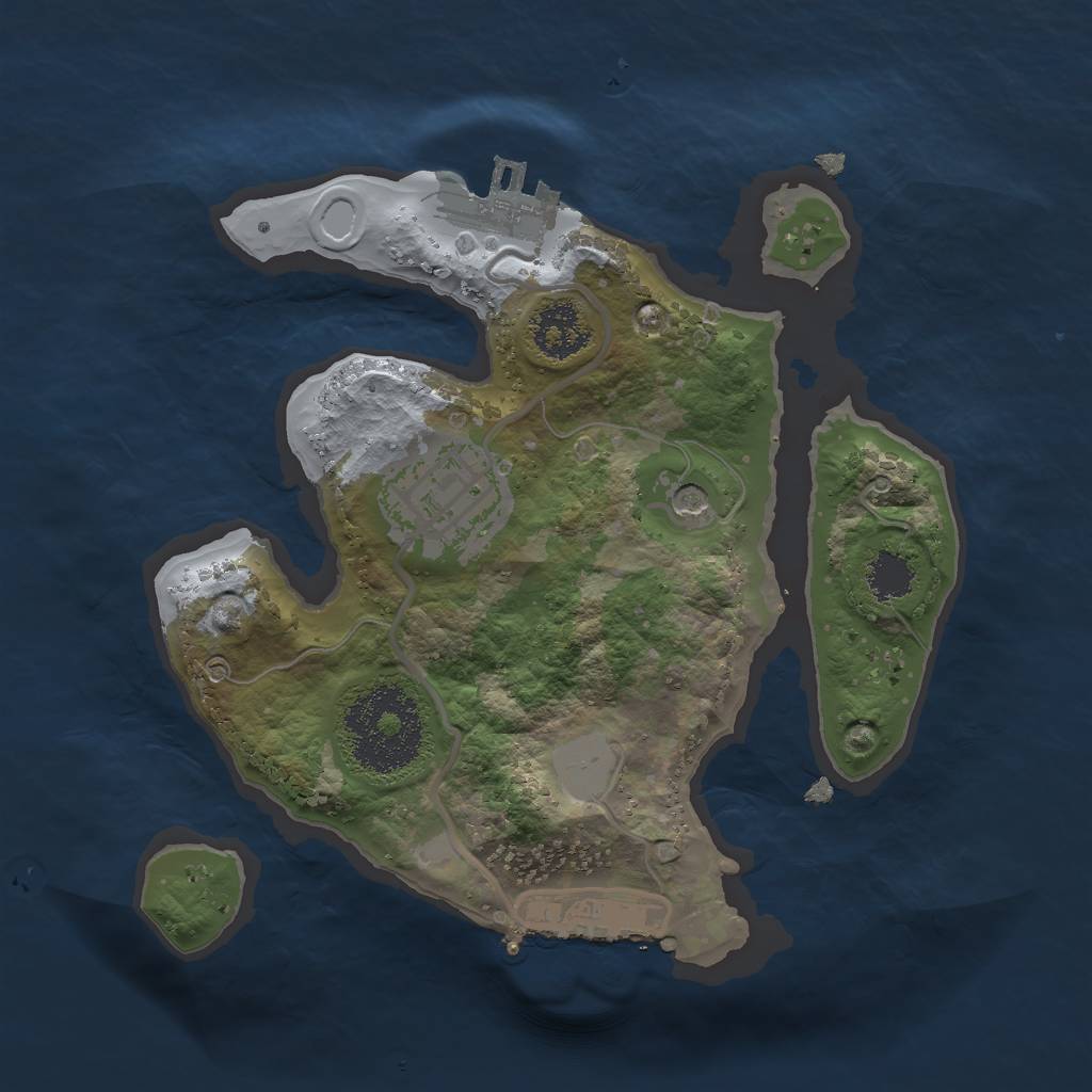 Rust Map: Procedural Map, Size: 2000, Seed: 456465, 7 Monuments