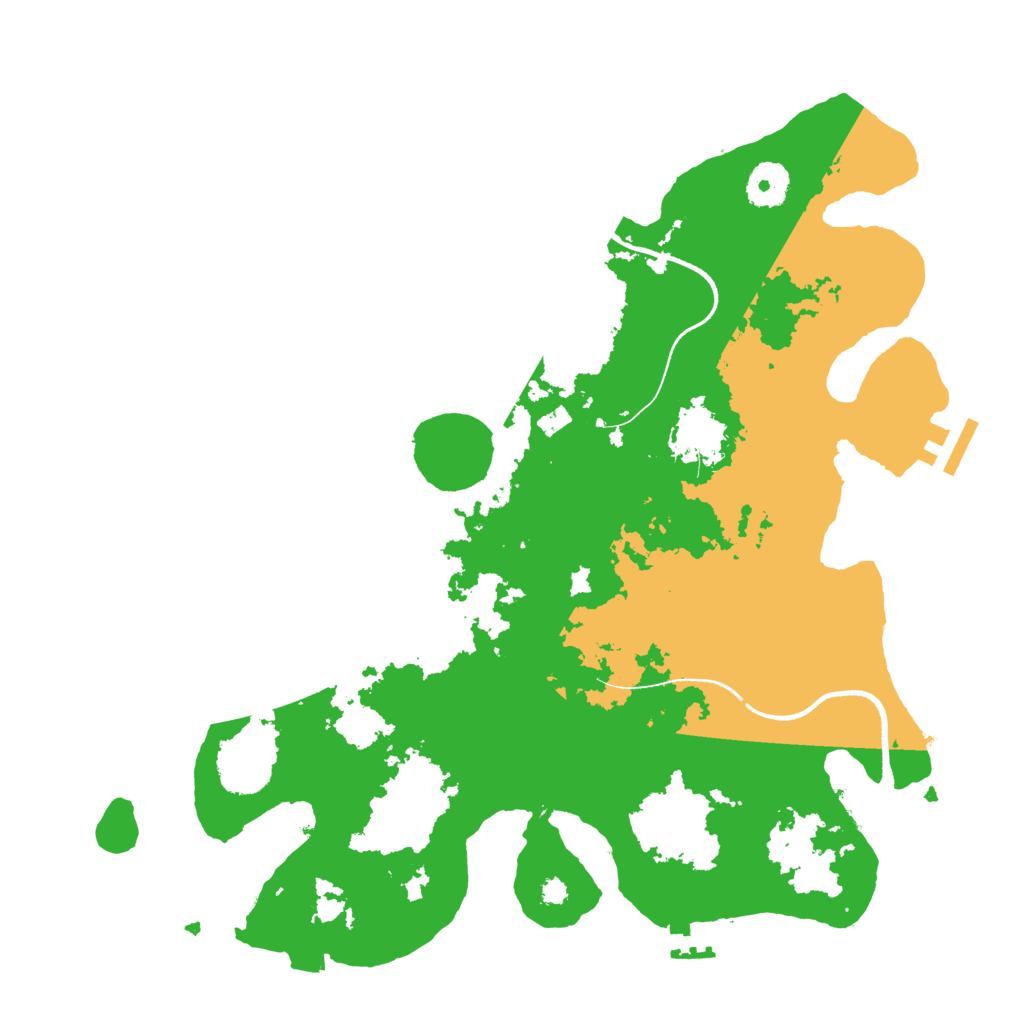 Biome Rust Map: Procedural Map, Size: 3500, Seed: 653461
