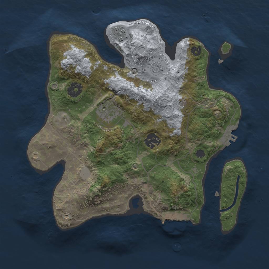 Rust Map: Procedural Map, Size: 2700, Seed: 677886067, 10 Monuments