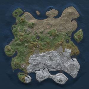 Thumbnail Rust Map: Procedural Map, Size: 3500, Seed: 4545, 15 Monuments