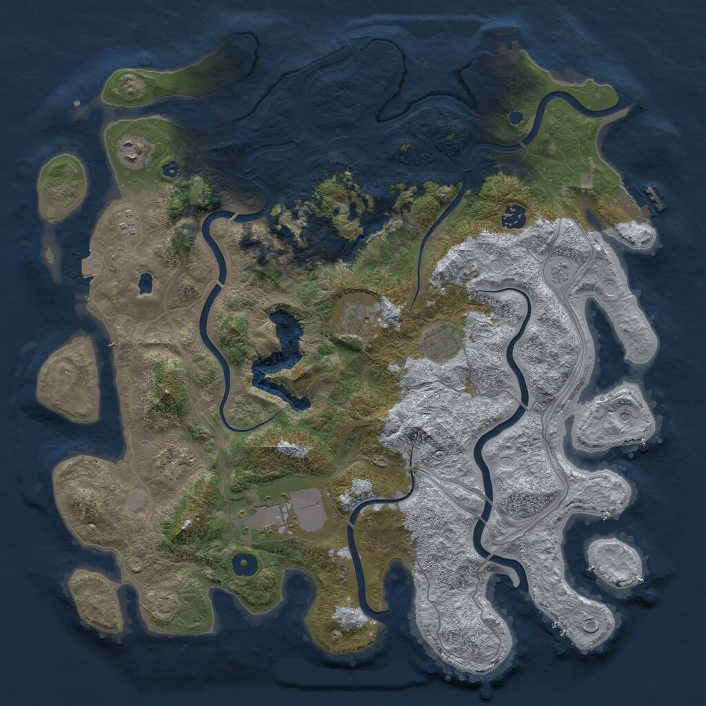 Rust Map: Procedural Map, Size: 4250, Seed: 1171, 13 Monuments