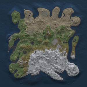 Thumbnail Rust Map: Procedural Map, Size: 3500, Seed: 910687072, 15 Monuments