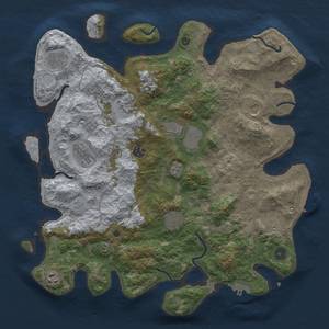 Thumbnail Rust Map: Procedural Map, Size: 4000, Seed: 2018302798, 17 Monuments