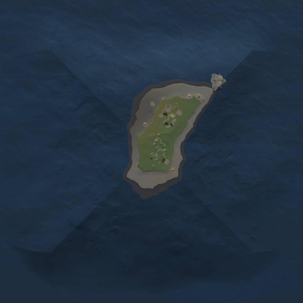 Rust Map: Procedural Map, Size: 1000, Seed: 79542190, 3 Monuments