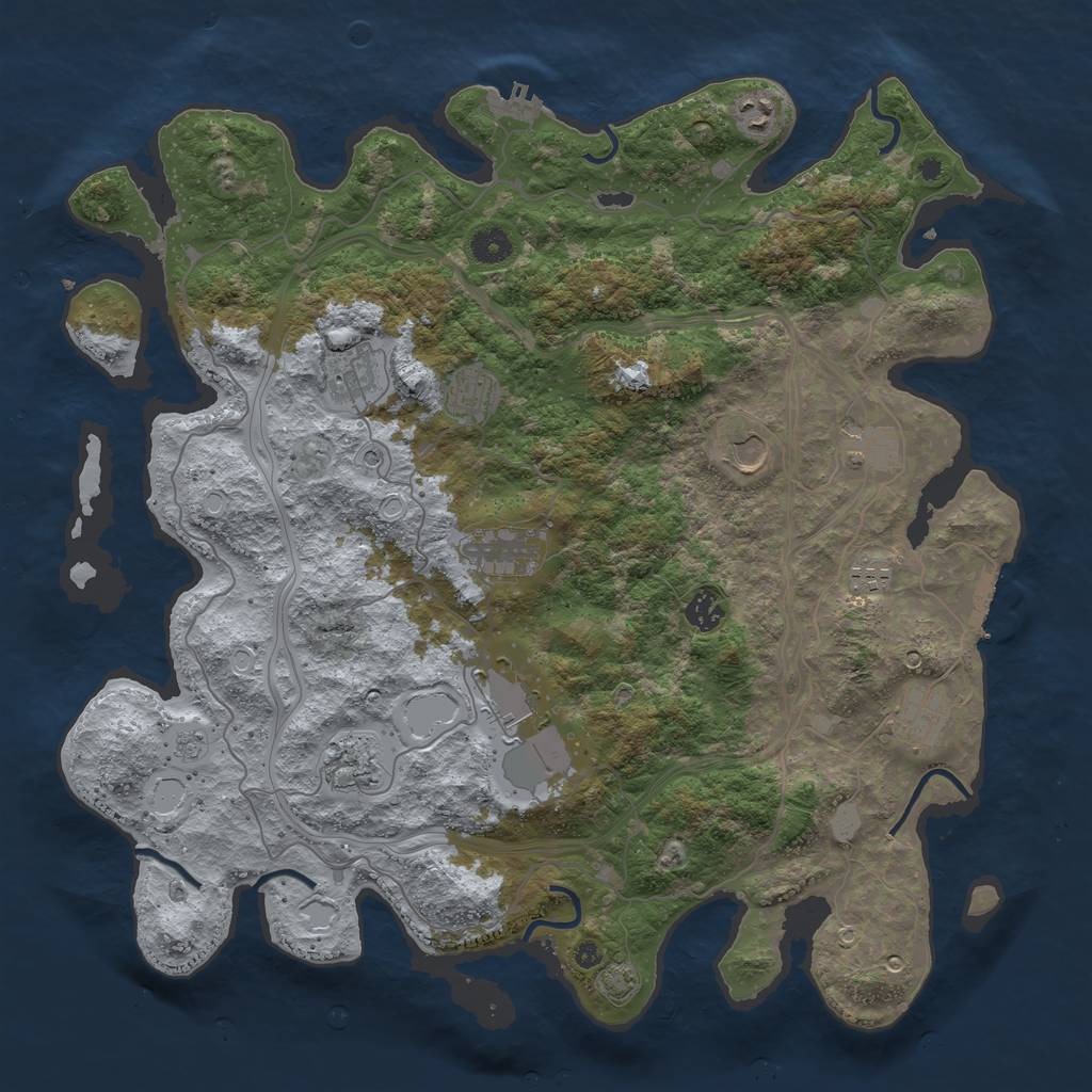 Procedural Map :: Rust Map :: Just-Wiped