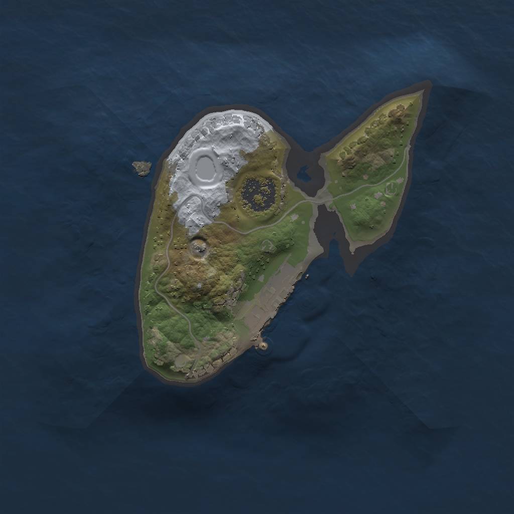 Rust Map: Procedural Map, Size: 1500, Seed: 47983, 4 Monuments