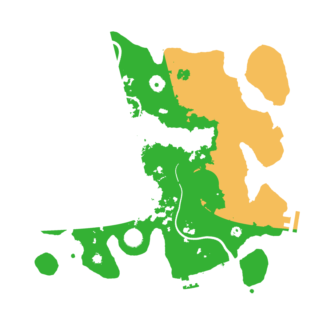Biome Rust Map: Procedural Map, Size: 3000, Seed: 4168