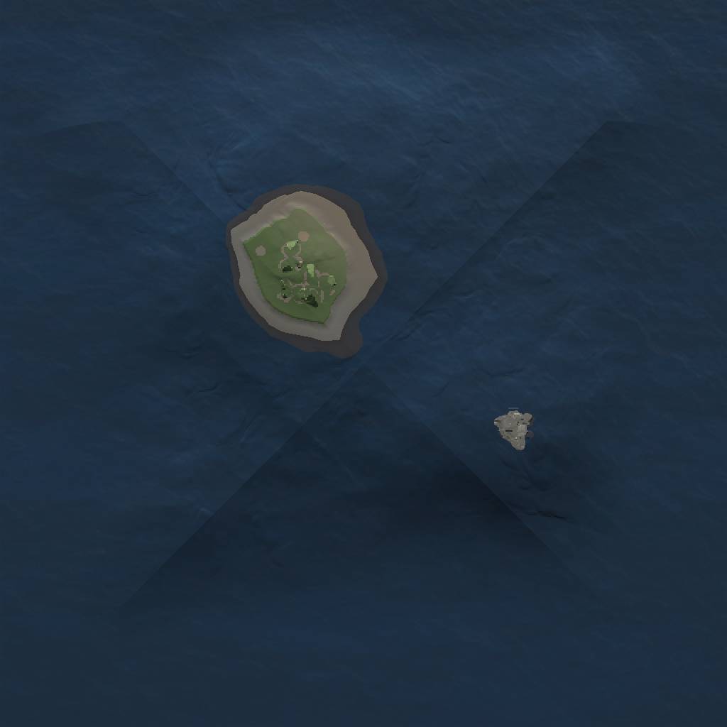 Rust Map: Procedural Map, Size: 1000, Seed: 22110, 3 Monuments