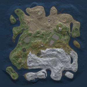 Thumbnail Rust Map: Procedural Map, Size: 3500, Seed: 625176328, 14 Monuments