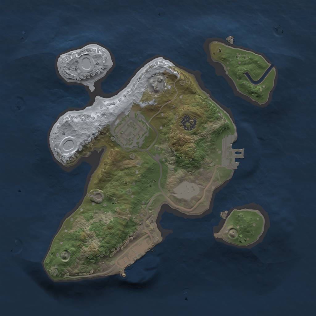 Rust Map: Procedural Map, Size: 2000, Seed: 1588680990, 6 Monuments