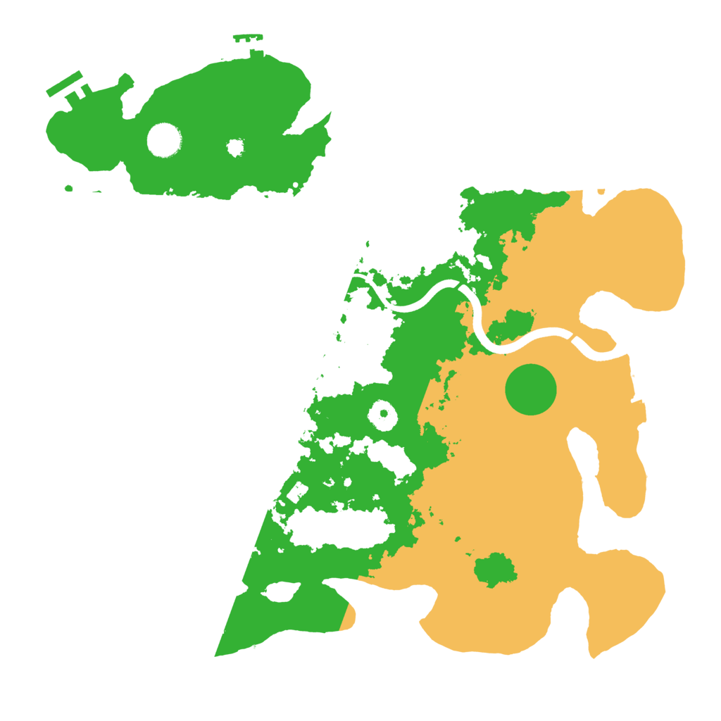 Biome Rust Map: Procedural Map, Size: 3700, Seed: 447501