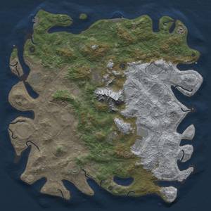 Rust Map: Procedural Map, Size: 5000, Seed: 1833276505, 19 Monuments