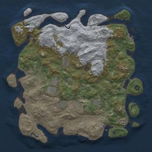 Thumbnail Rust Map: Procedural Map, Size: 4300, Seed: 89798798, 16 Monuments