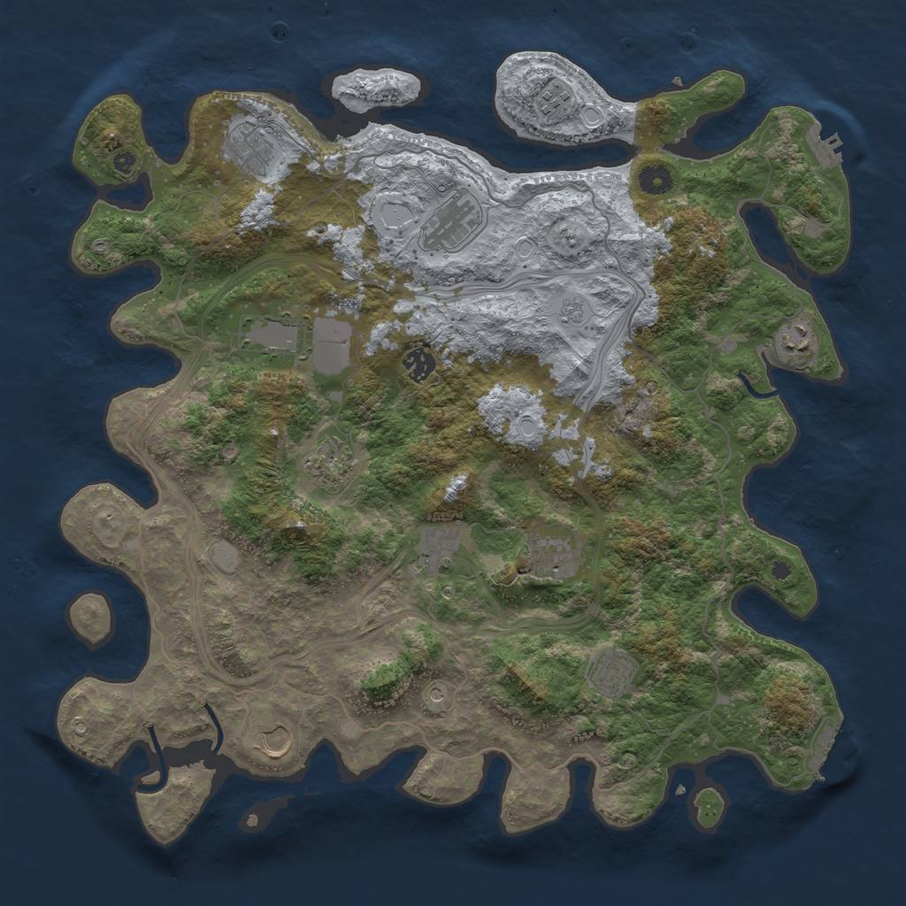 Rust Map: Procedural Map, Size: 4250, Seed: 922361337, 18 Monuments