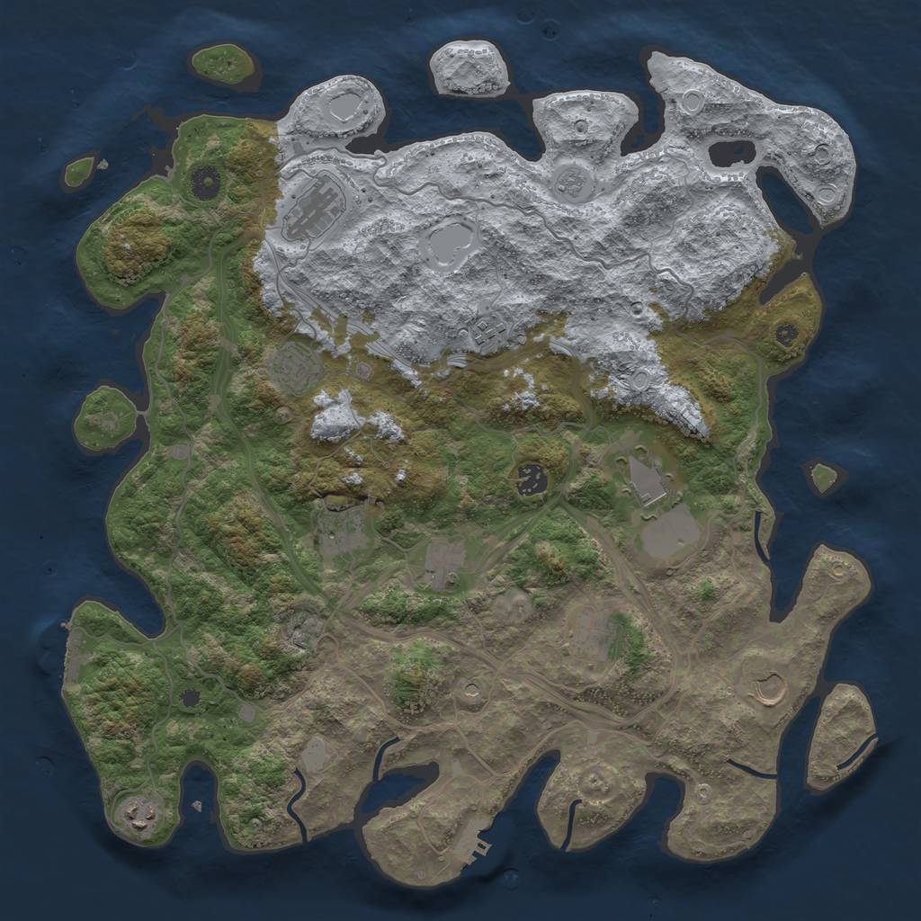 Rust Map: Procedural Map, Size: 4250, Seed: 239872982, 17 Monuments