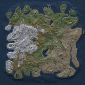 Thumbnail Rust Map: Procedural Map, Size: 4250, Seed: 4256, 15 Monuments