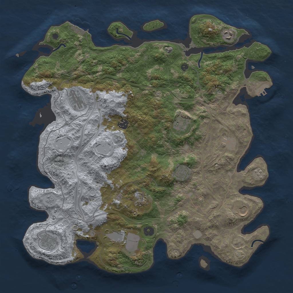 Rust Map: Procedural Map, Size: 4250, Seed: 471, 19 Monuments