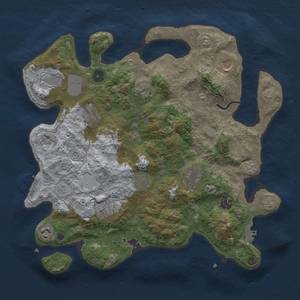 Thumbnail Rust Map: Procedural Map, Size: 3750, Seed: 51, 18 Monuments