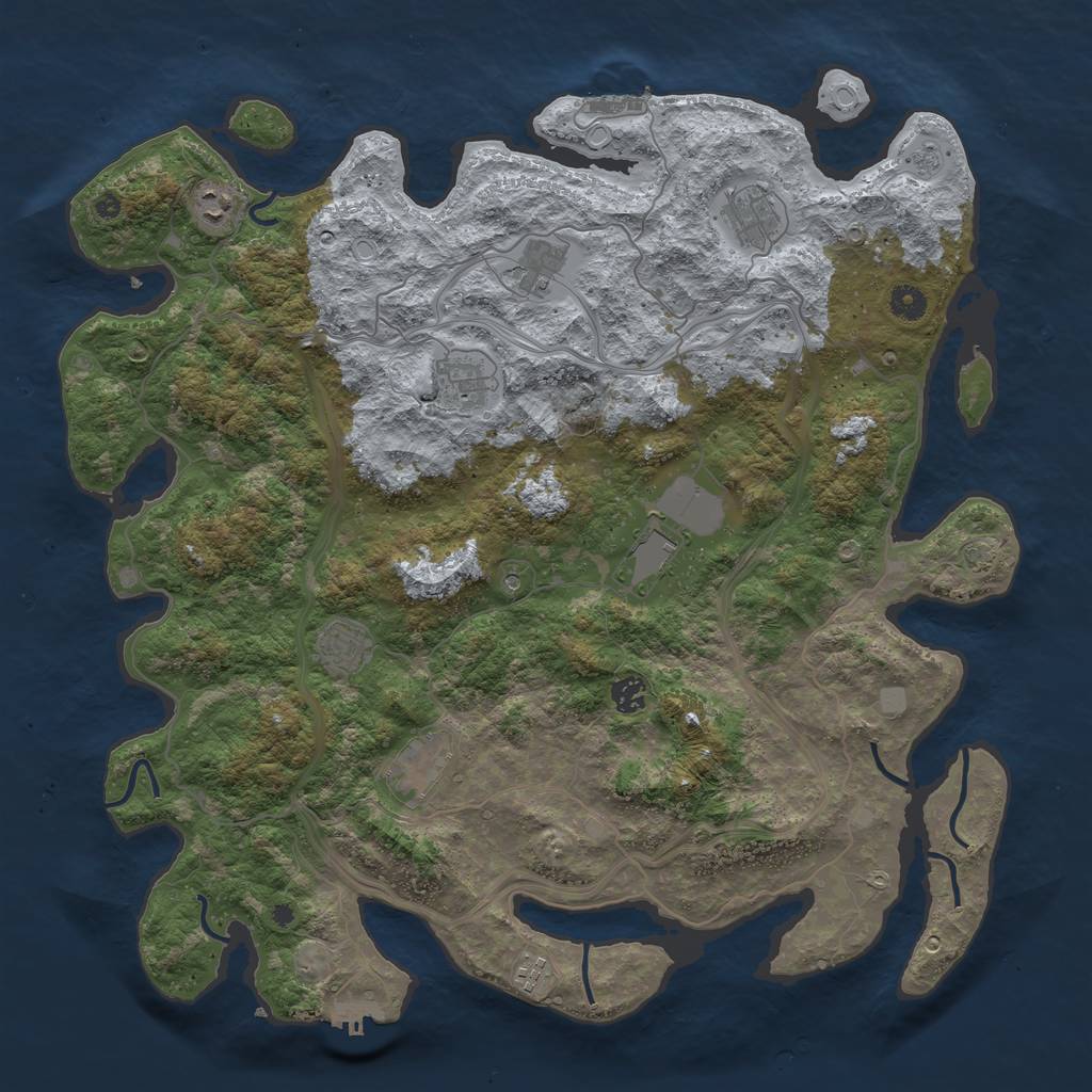 Rust Map: Procedural Map, Size: 4500, Seed: 7896532, 17 Monuments