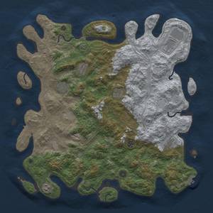 Thumbnail Rust Map: Procedural Map, Size: 4500, Seed: 1911559876, 17 Monuments