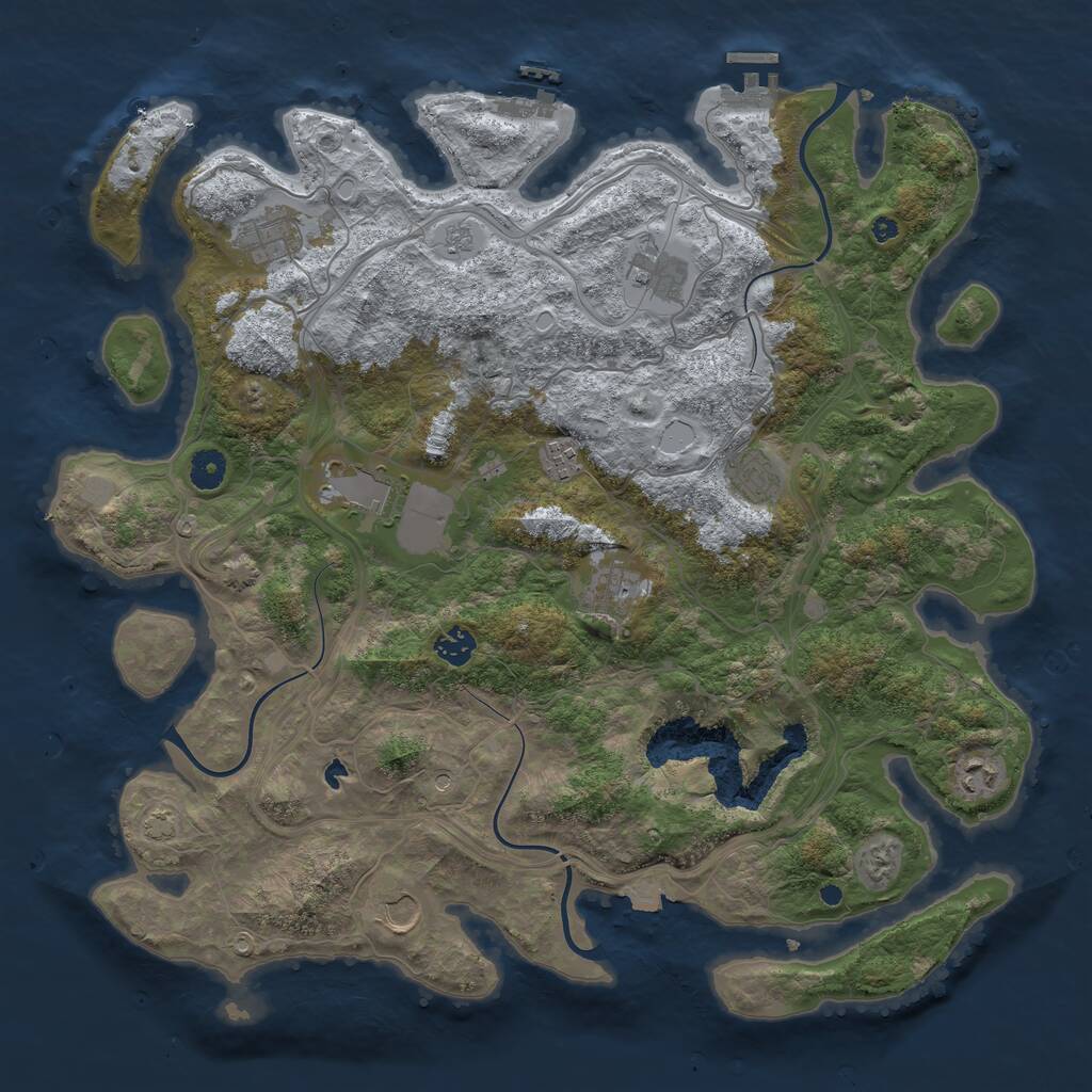 Rust Map: Procedural Map, Size: 4250, Seed: 372542, 15 Monuments