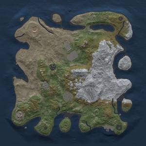 Thumbnail Rust Map: Procedural Map, Size: 3500, Seed: 20230504, 14 Monuments