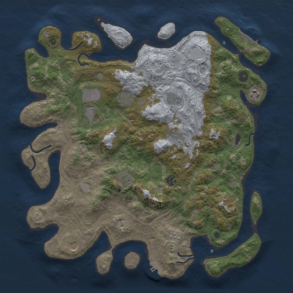 Rust Map: Procedural Map, Size: 4250, Seed: 586488239, 17 Monuments