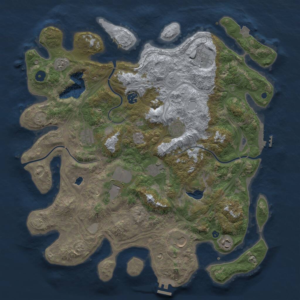 Rust Map: Procedural Map, Size: 4250, Seed: 586488239, 15 Monuments