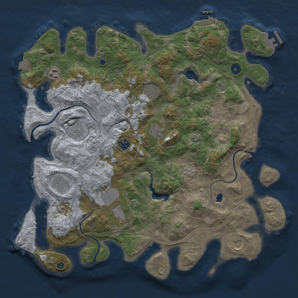 Rust Map: Procedural Map, Size: 4250, Seed: 8161992, 15 Monuments
