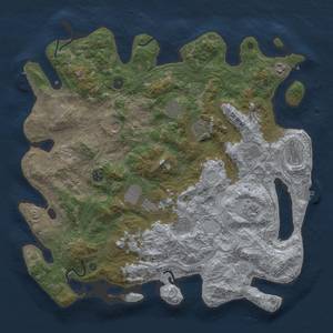 Thumbnail Rust Map: Procedural Map, Size: 4500, Seed: 2089358636, 18 Monuments