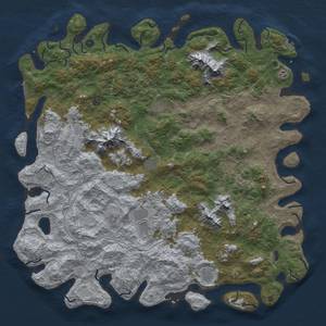 Thumbnail Rust Map: Procedural Map, Size: 6000, Seed: 118356680, 18 Monuments